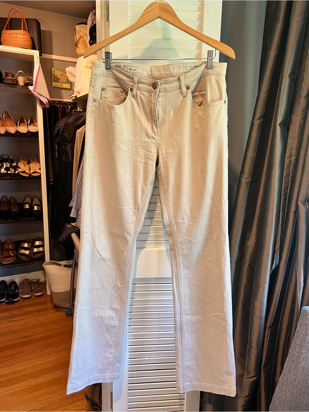 Faconnable Beige Wide Leg Jeans